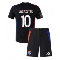 Fotballdrakt Barn Olympique Lyonnais Alexandre Lacazette #10 Bortedraktsett 2024-25 Kortermet (+ Korte bukser)